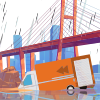 Whilst in transit by road, inland waterway, lift, elevator or air